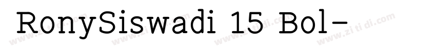  RonySiswadi 15 Bol字体转换